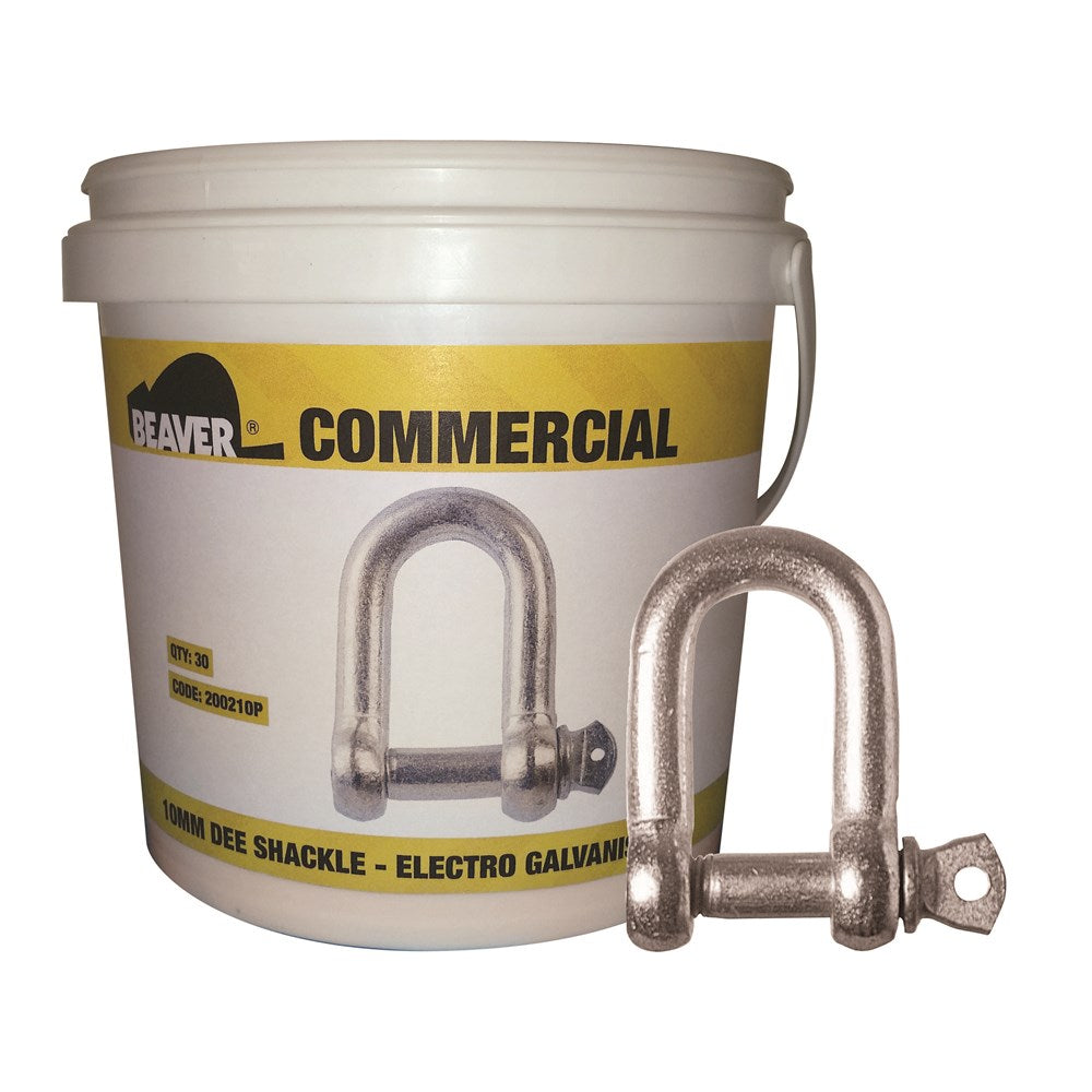 COMMERICAL DEE HOT DIPPED GAL SHACKLE 5MM 50PCS PAIL