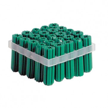 GREEN  7 X 25MM PVC FRAMED WALL PLUG BOX - 1000