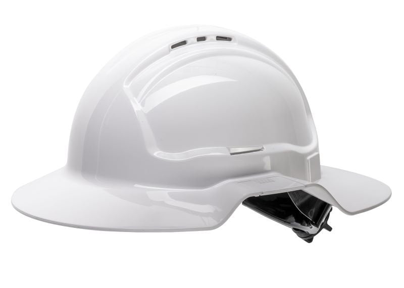 BROAD BRIM HARD HAT WHITE