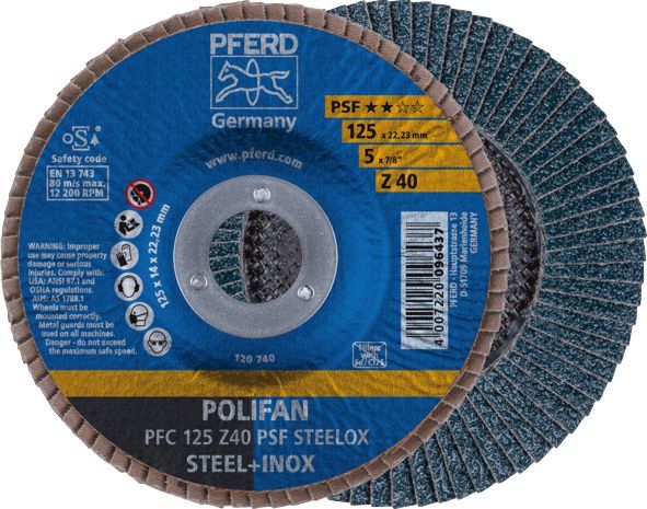 FLAP DISC PFERD PFC 125 Z  40 PSF