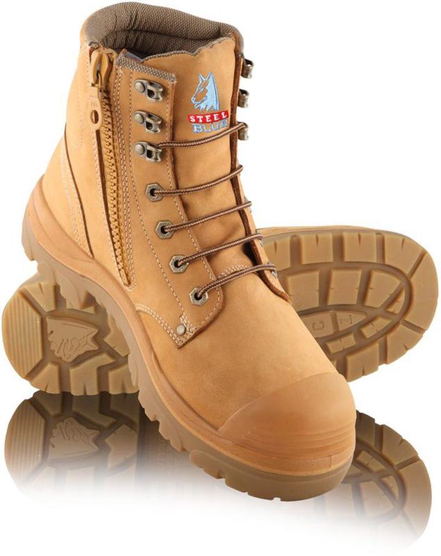 SAFETY BOOT CONTRACTOR 120 ZIP WHEAT SIZE 9.5