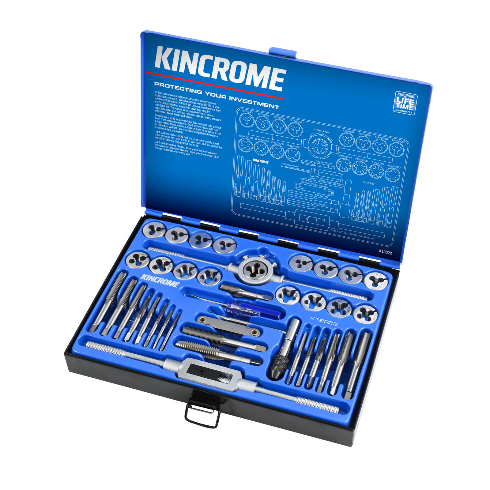 KINCROME K12022 40 PCE TAP & DIE SET IMP