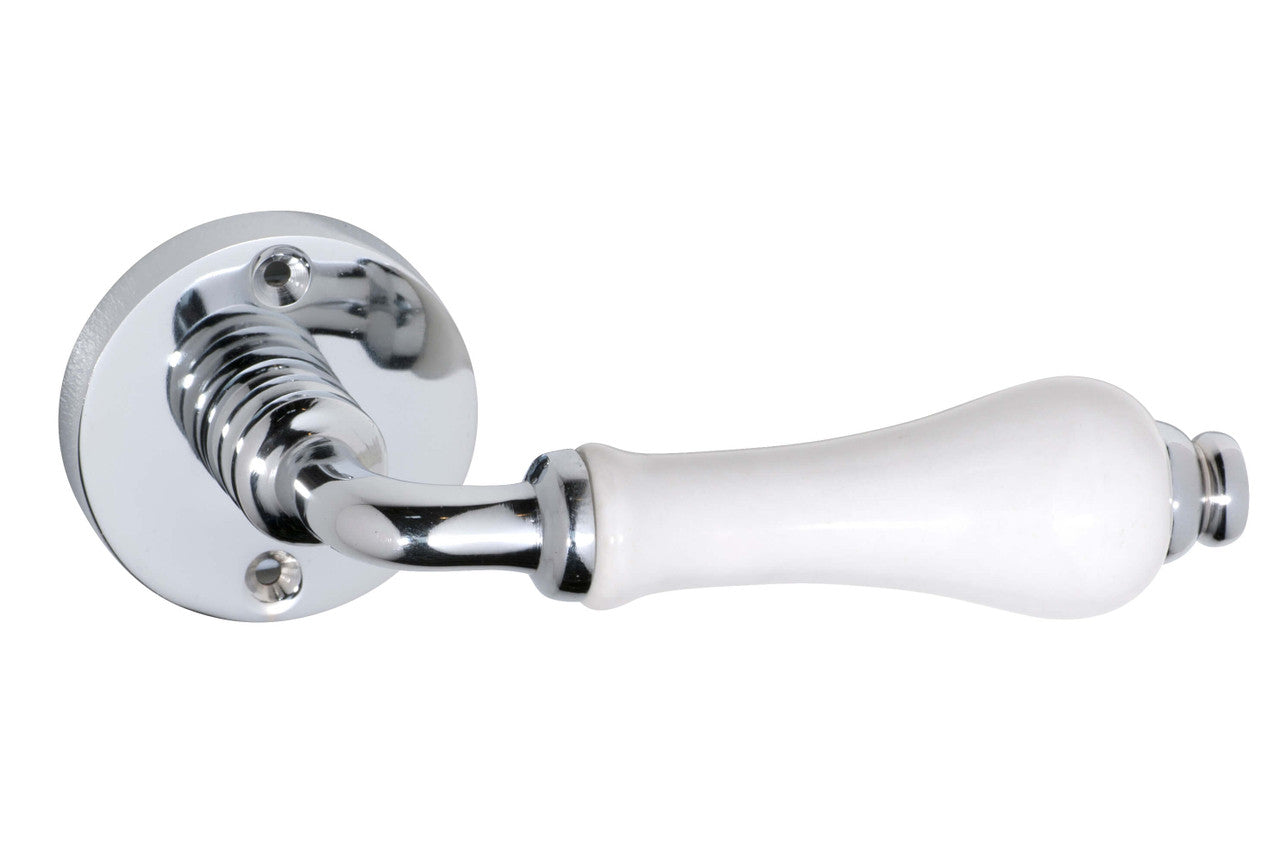 WHITE CROME PLATED DOOR HANDLES